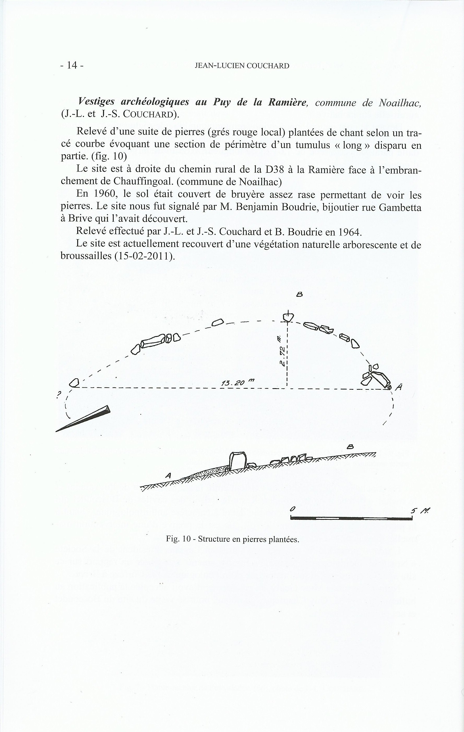 Autres vestiges archéologiques au Puy de la Ramière